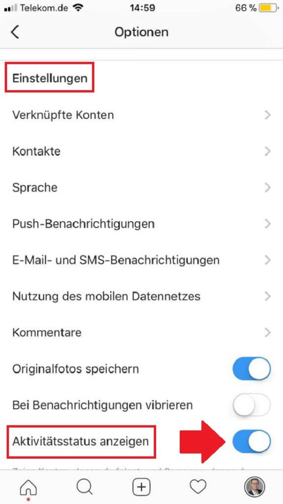 Instagram, Online-Status, Überwachung, Zuletzt Online