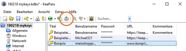 KeePass, KeePass einrichten, Passwort-Safe