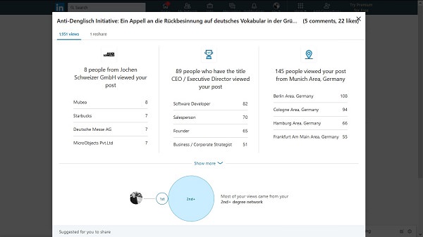 LinkedIn, LinkedIn-Profil