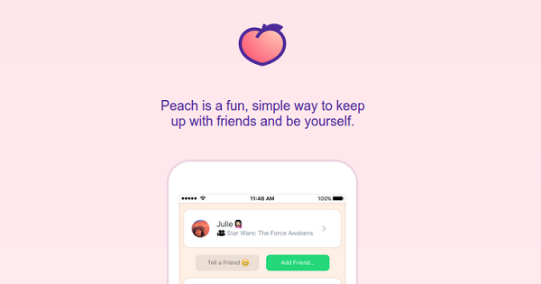 Peach, soziale Netzwerke
