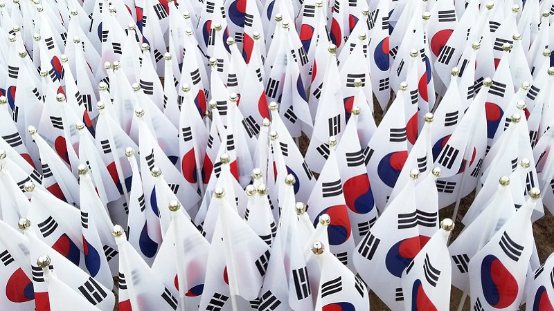 Südkorea, südkoreanische Flagge