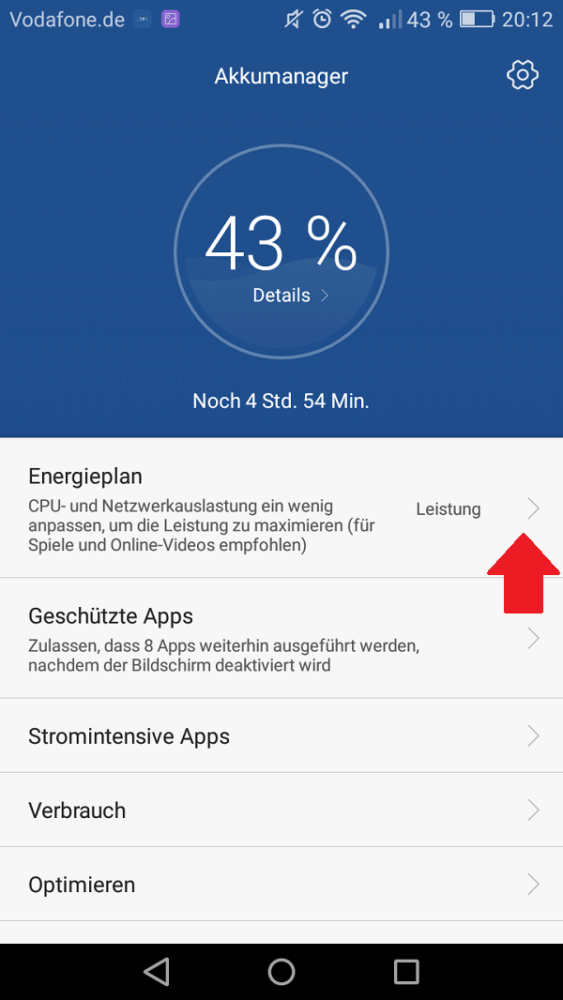 Android, Energiesparmodus, Ultra-Energiesparmodus