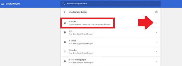 Cookies löschen, Browserverlauf löschen, Google Chrome