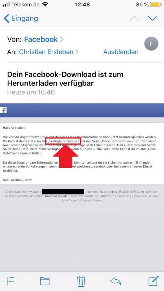 Facebook, Facebook-Daten, Facebook-Daten herunterladen