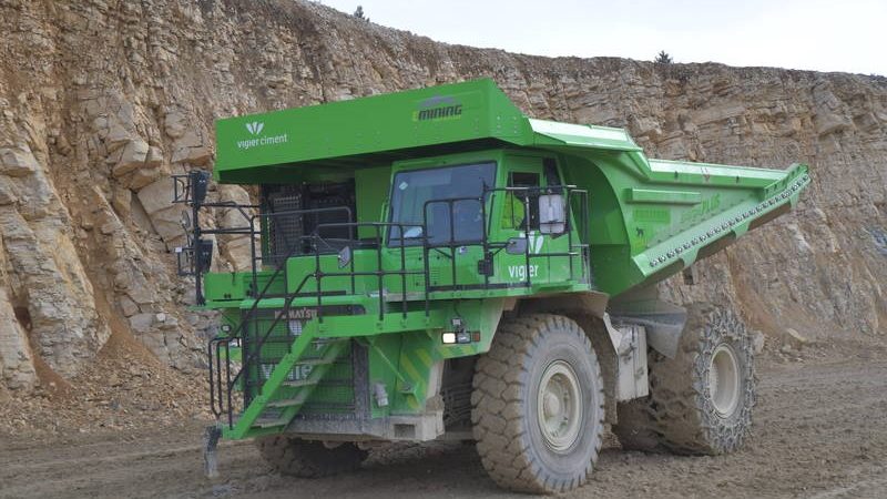 Vigier Cement Lynx Kipper größtes Elektrofahrzeug der Welt