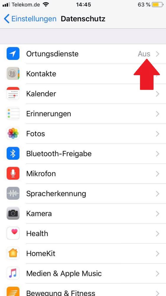iPhone, Apple, Einstellungen, iPhone Standort deaktivieren