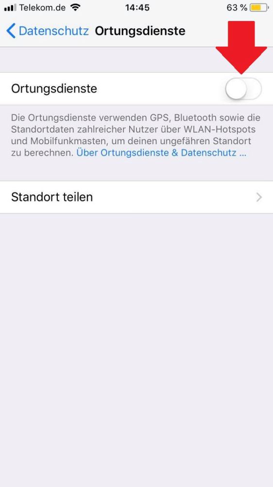 iPhone, Apple, Einstellungen, iPhone Standort deaktivieren