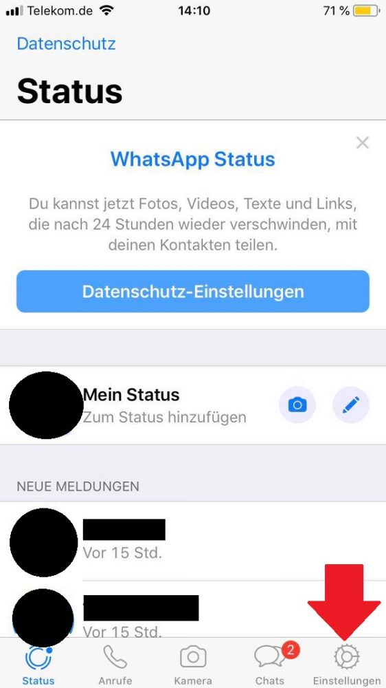 WhatsApp, WhatsApp-Daten herunterladen