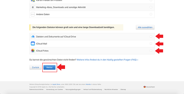 Apple-Daten herunterladen, DSGVO