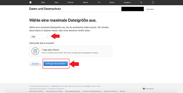 Apple-Daten herunterladen, DSGVO