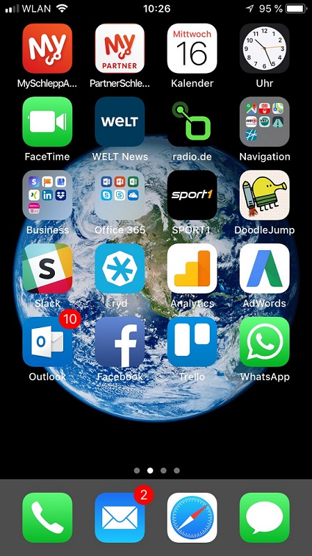 Homescreen Santosh Satschdeva myschleppapp