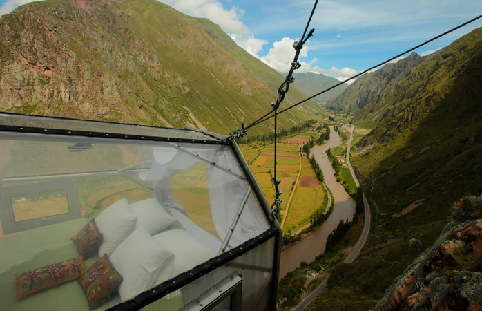 Skylodge Hotel Peru Schlafzimmer