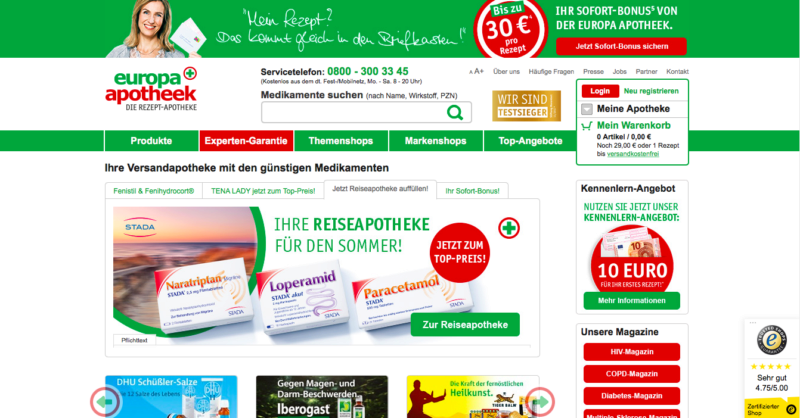 Online Apotheke Europa Apotheek 