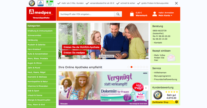 medpex online apotheke medikamente