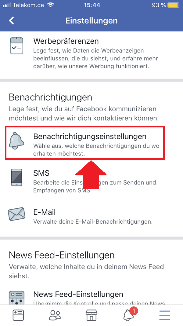 Facebook, Facebook Notifications, Facebook Benachrichtigungen