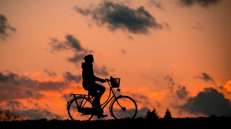 Fahrrad Sonnenuntergang