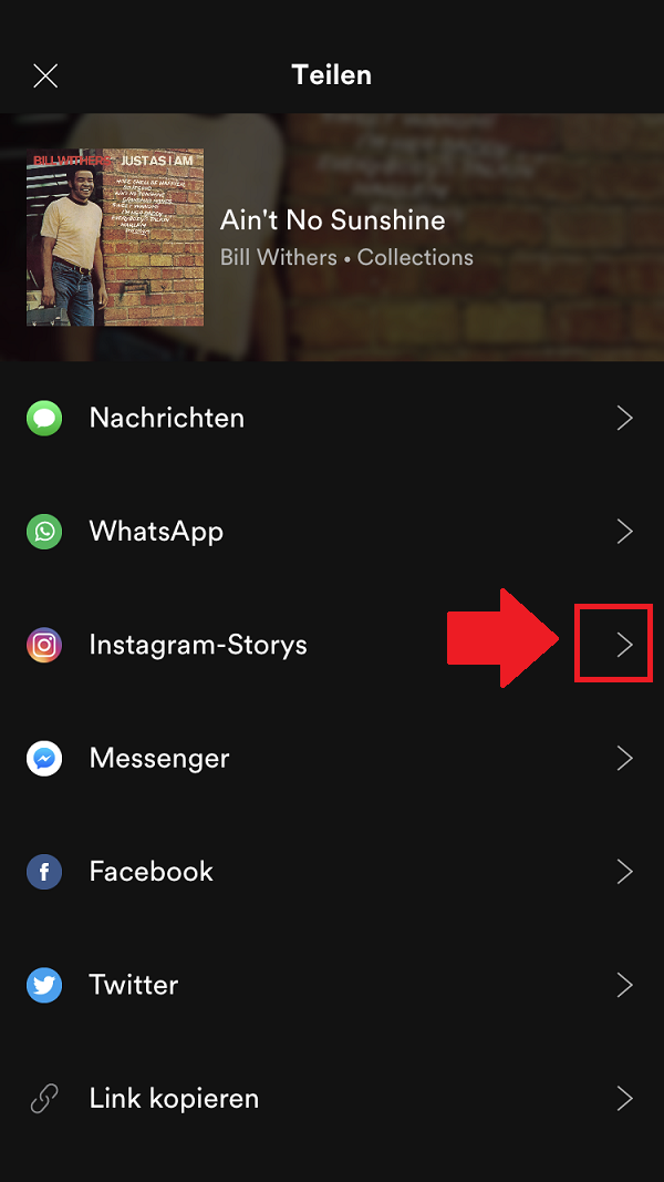 Spotify, Instagram, Instagram Stories, Lieder aus Spotify in Instagram teilen