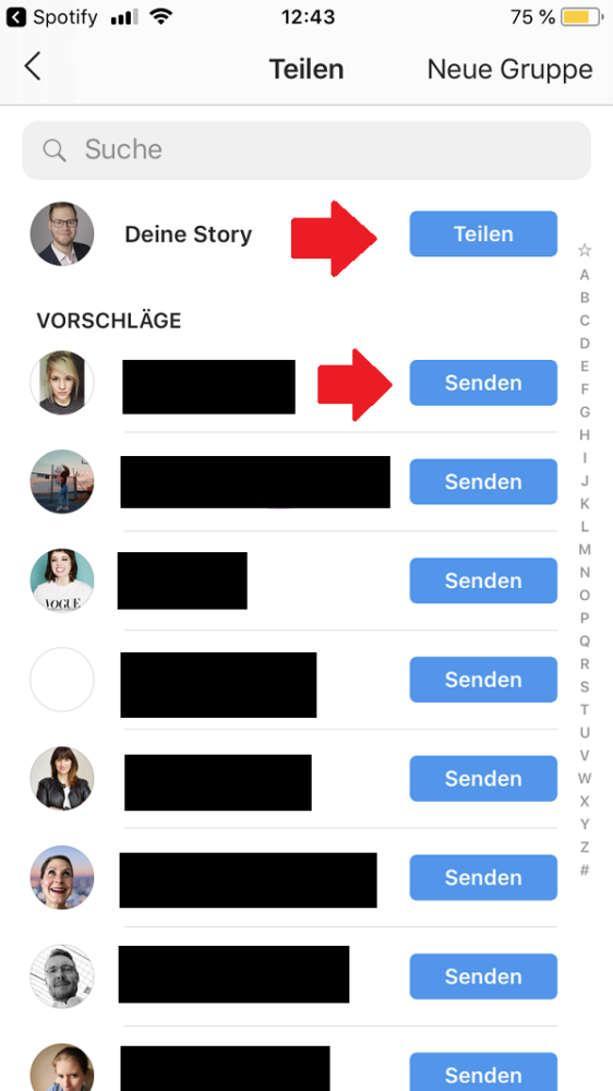 Gewusst wie: So teilst du Lieder aus Spotify in Instagram ...
