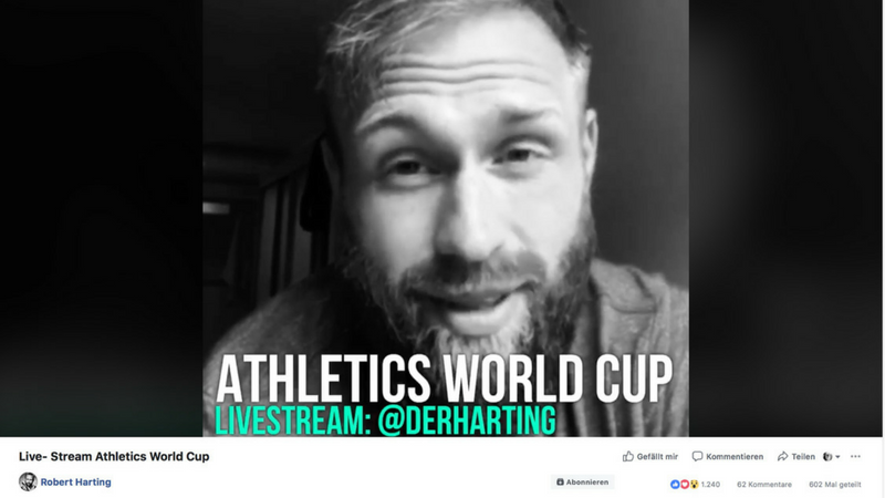 Robert Harting überträgt Athletics World Cup auf Facebook Live