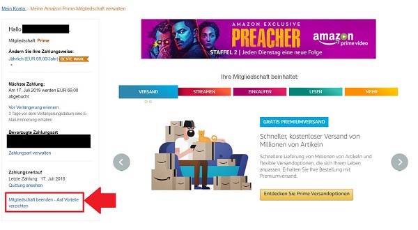 Amazon, Amazon Prime, Amazon Prime kündigen, Prime Abo kündigen