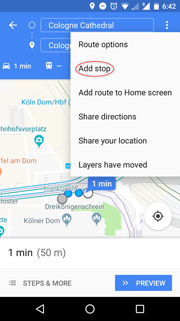 Hacks Google Maps Ziel hinzufügen