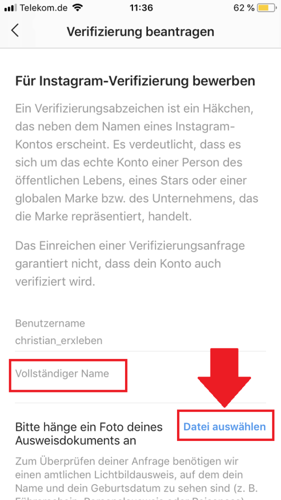 Instagram, Instagram-Verifizierung beantragen, blauer Haken Instagram, Verifizierung bei Instagram