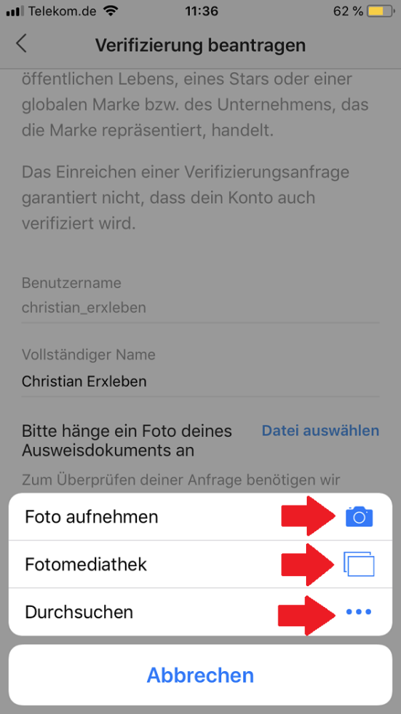 Instagram, Instagram-Verifizierung beantragen, blauer Haken Instagram, Verifizierung bei Instagram