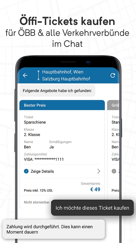 Wegfinder App Screenshot Verkehrsverbünde