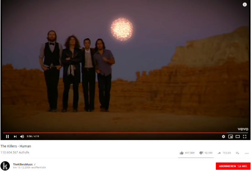 The Killers, Youtube