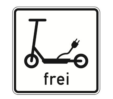 Elektrokleinstfahrzeug Straßenschild