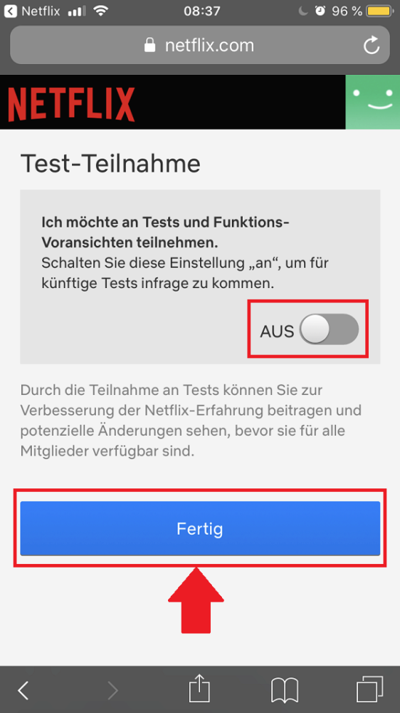 Netflix-Test, Netflix-Expertiment, Netflix Tests nicht teilnehmen