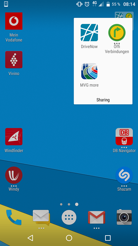 Homescreen Sebastian Singer Urmo Mobilitäts-Apps