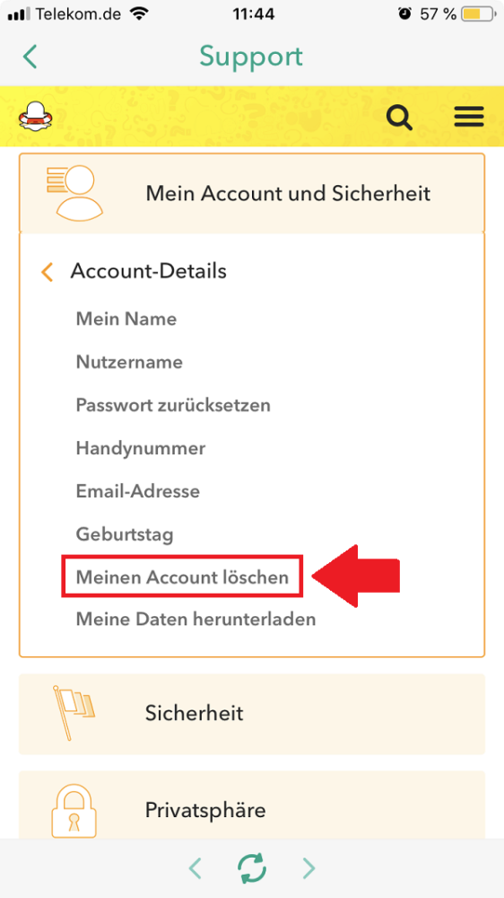 Snapchat, Snap, Snapchat löschen, Snapchat-Account löschen