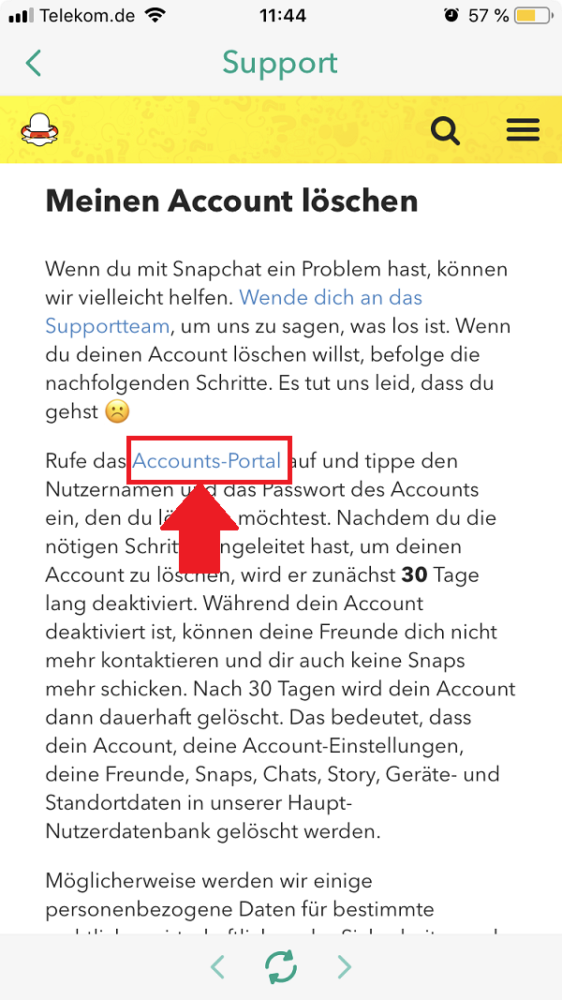 Snapchat, Snap, Snapchat löschen, Snapchat-Account löschen