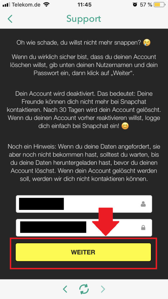 Snapchat, Snap, Snapchat löschen, Snapchat-Account löschen