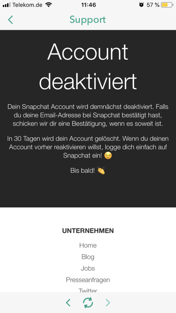 Snapchat, Snap, Snapchat löschen, Snapchat-Account löschen