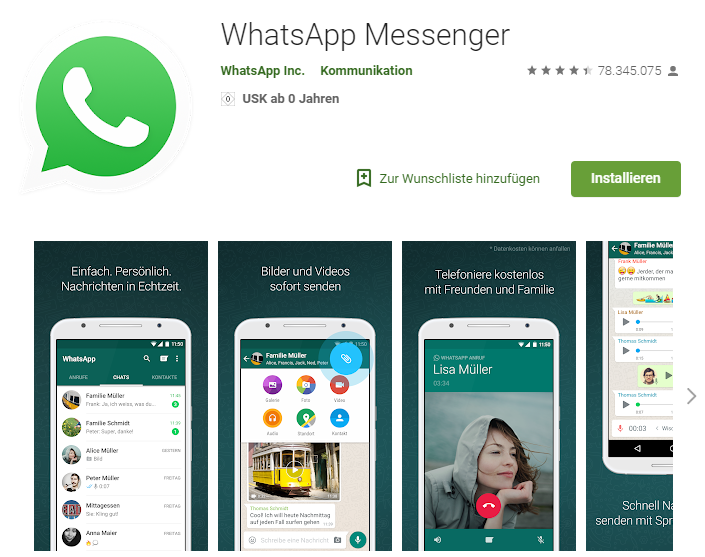 Whatsapp, Android