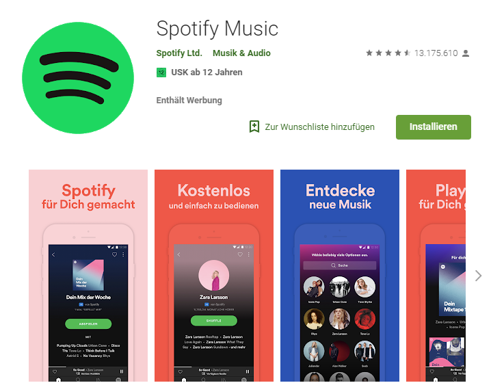 Spotify, Android, Google Play
