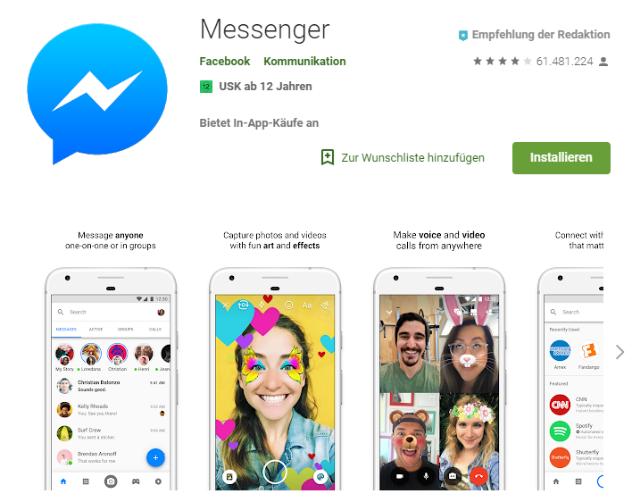 Facebook Messenger, Android