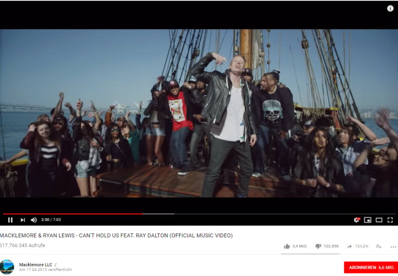 Macklemore, Ryan Lewis, Youtube