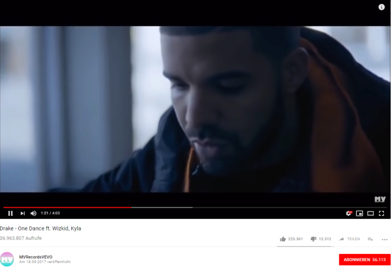 Drake, Wizkid, Kyla, Youtube