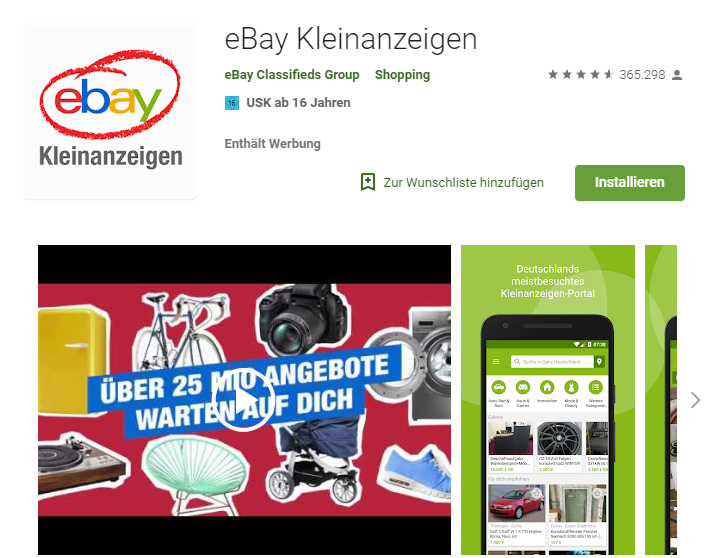 ebay kleinanzeigen, android