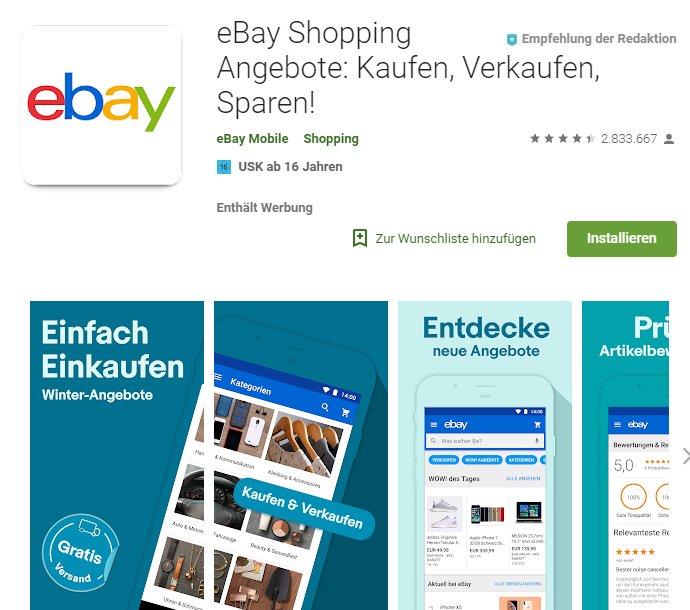 ebay, android