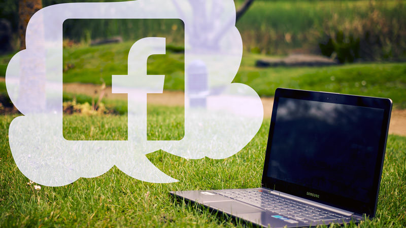 Facebook, Laptop, Rasen, Facebook-Verifizierung