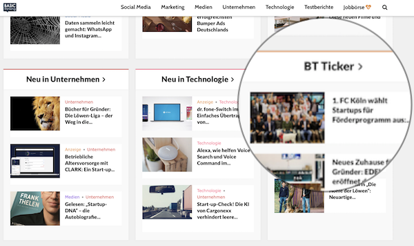 BT Ticker Startseite Pressemitteilung veröffentlichen