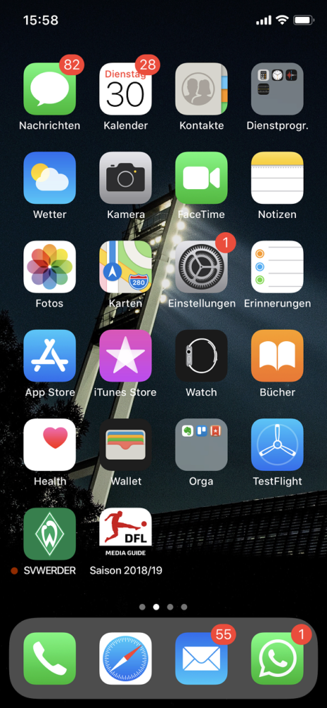 Dominik Kupilas, Werder Bremen, Homescreen