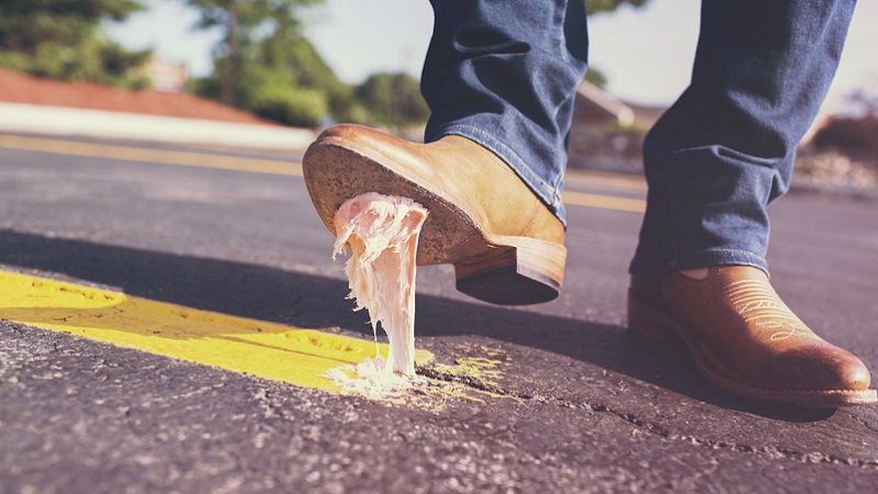 Kaugummi, Straße, Schuhe, Boots, Scheitern ist scheiße