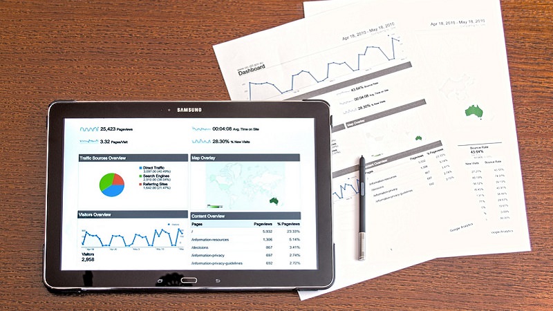 Tablet, Statistiken, Grafik, Analyse, Google Keywords