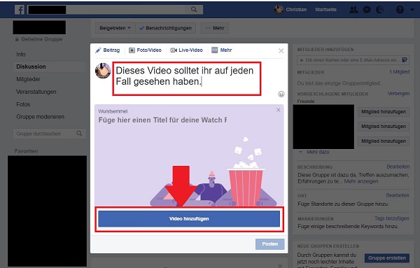 Facebook, Watch Party, Gruppen-Stream