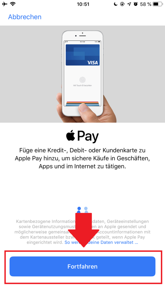 Apple Pay einrichten, Apple Pay Karte hinzufügen, Apple, Apple Pay, Apple Pay Deutschland